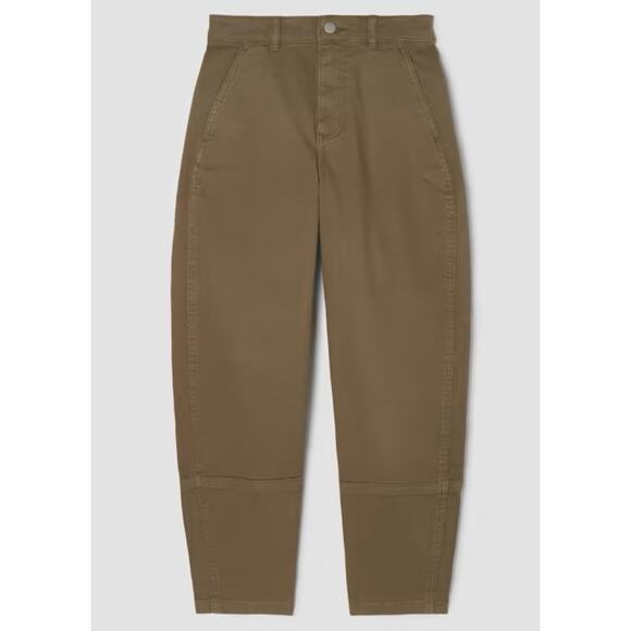 Everlane The Utility Barrel Pant in Dark Moss Green 8 - Picture 2 of 10